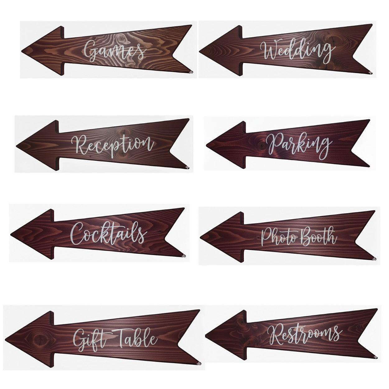 Directional Arrows: Black Cherry Finish