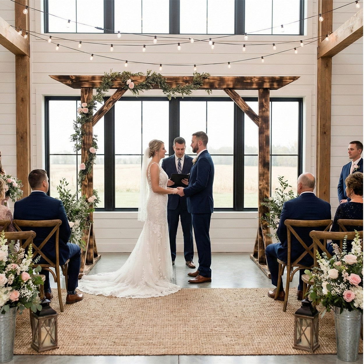 The Rustic Beam Arbor
