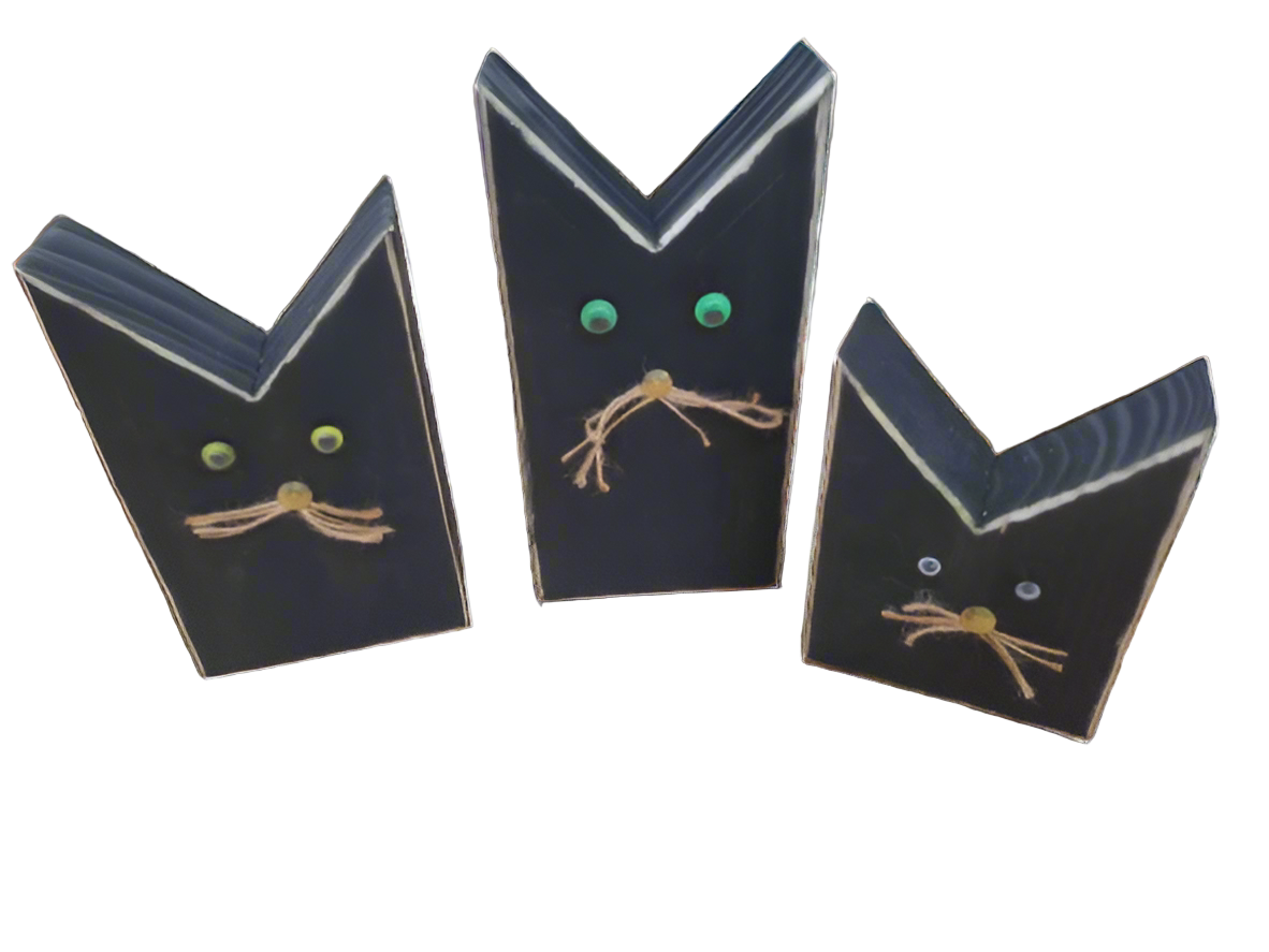 Rustic Cat Family - Set of 3