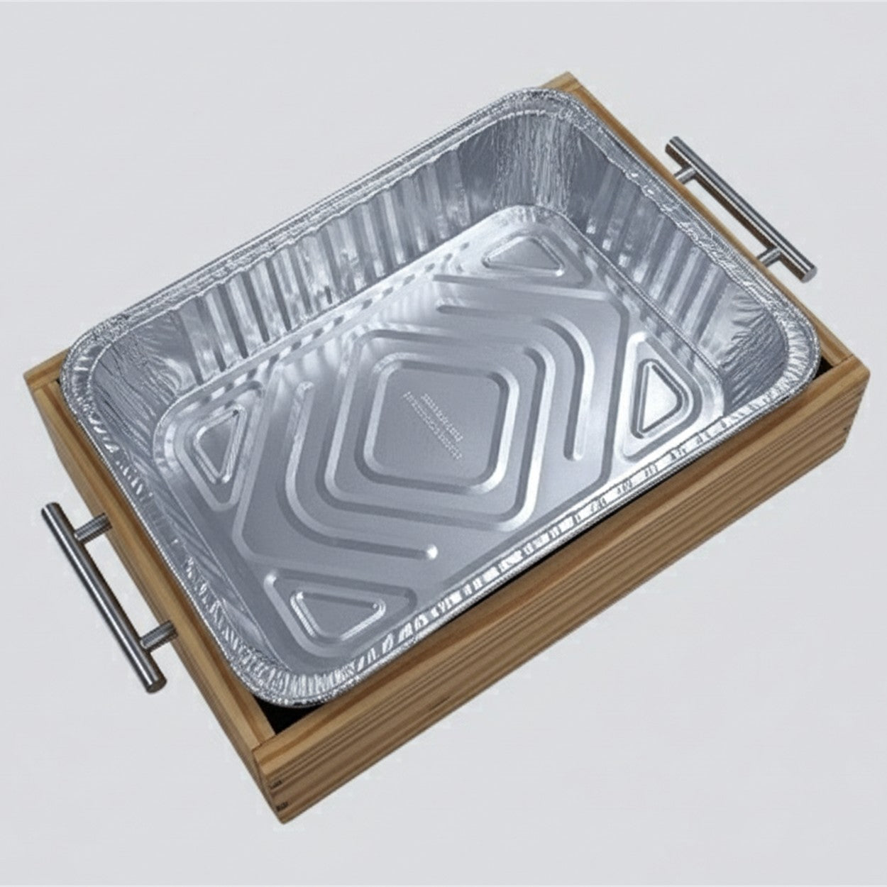 Essential Wooden Caddy for Aluminum Pans