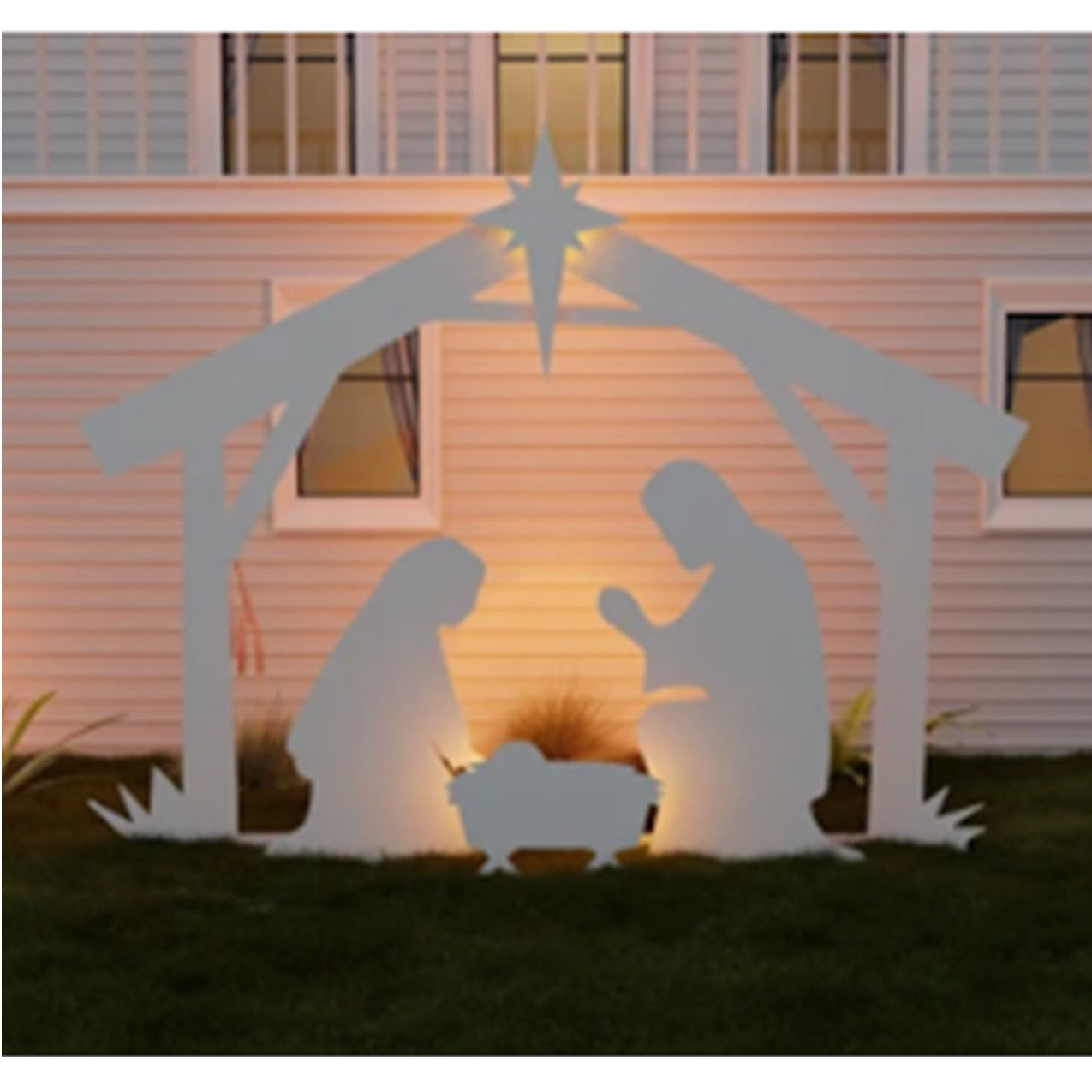 Illuminated Nativity Silhouette