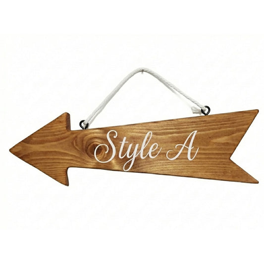 Signature Directional Arrows: Rustic White Wash