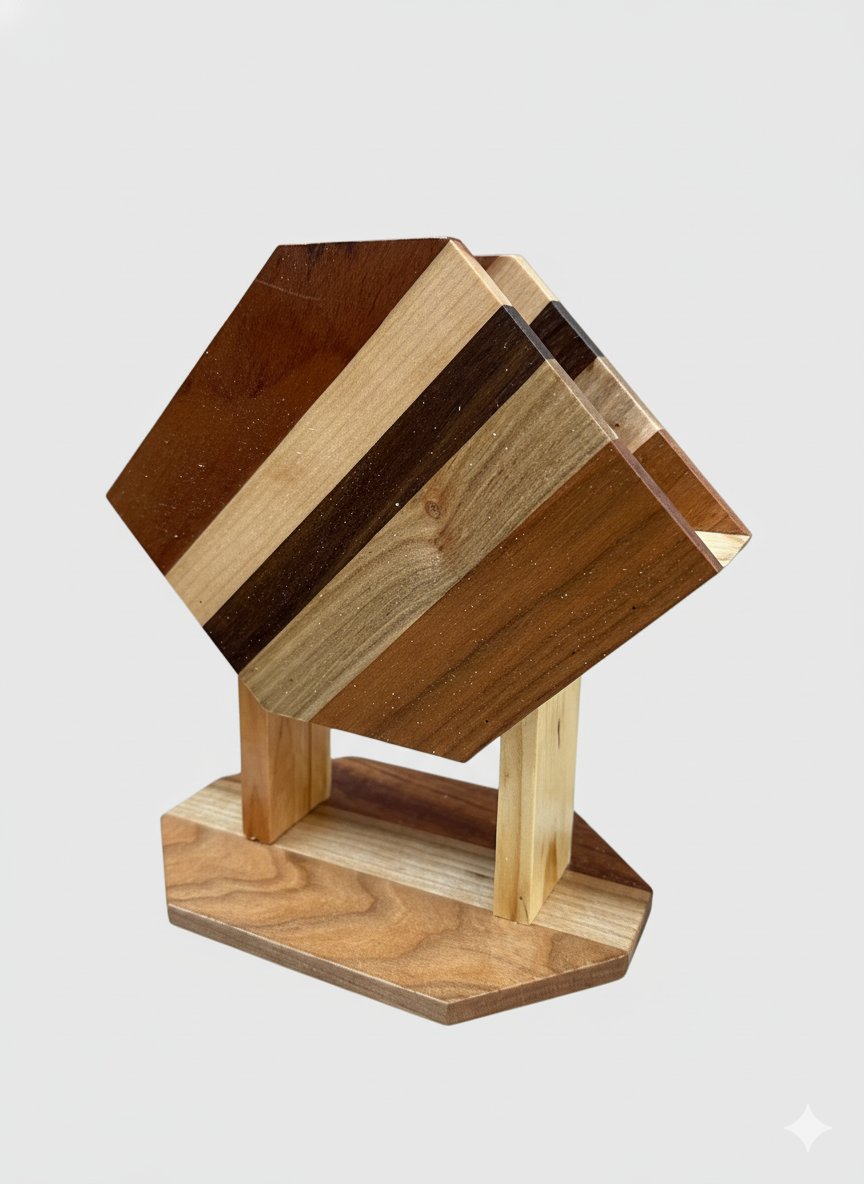 Mixed-Wood Napkin Caddy