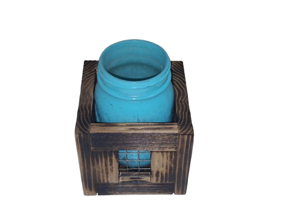 Rustic Box with Mason Jar