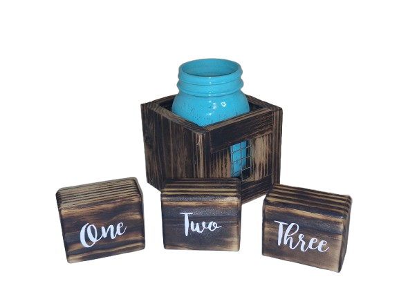 Rustic Box with Mason Jar