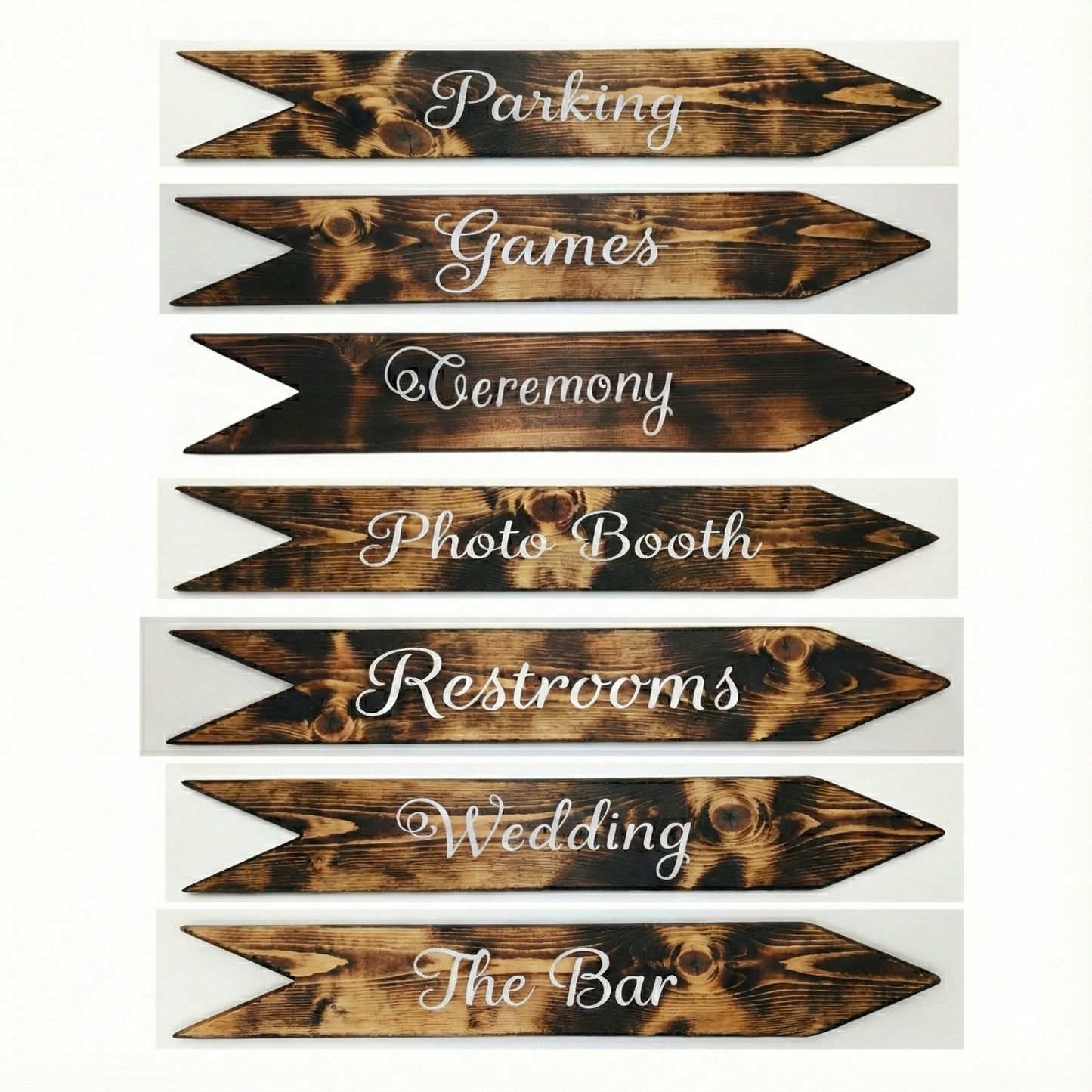 Directional Arrows: Rustic Charred Finish