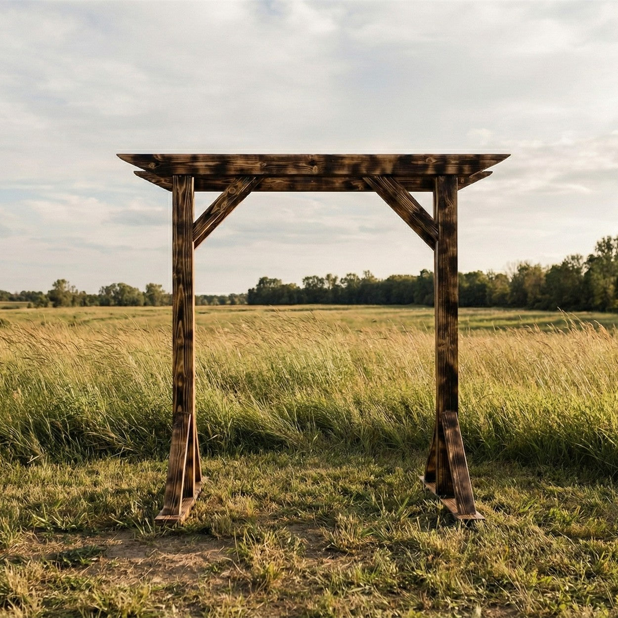 The Rustic Beam Arbor