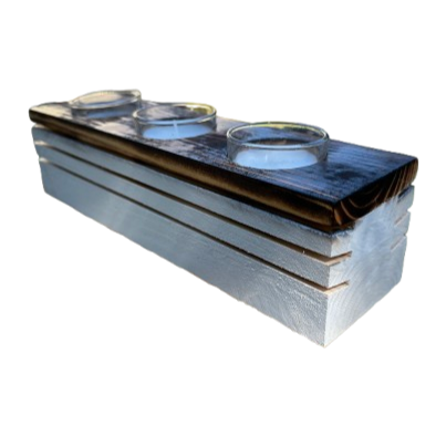 Glimmering Wood Candle Holder