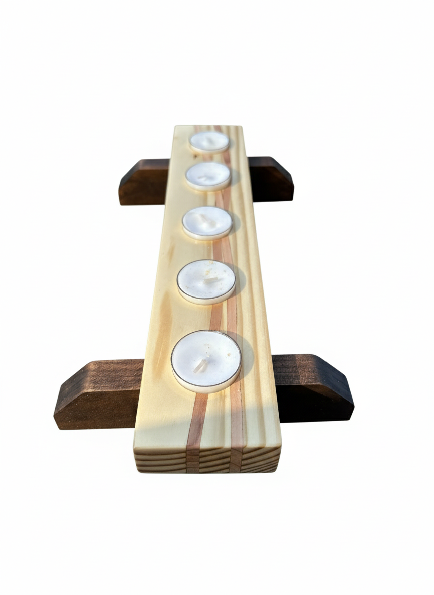Serenity Cedar Inlay Candle Bridge