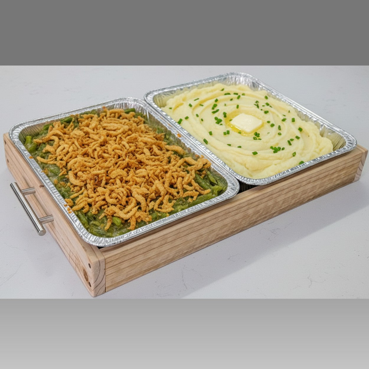 Wooden Caddy for Aluminum Pans