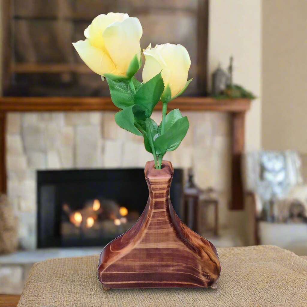 Sculpted Timber Vase