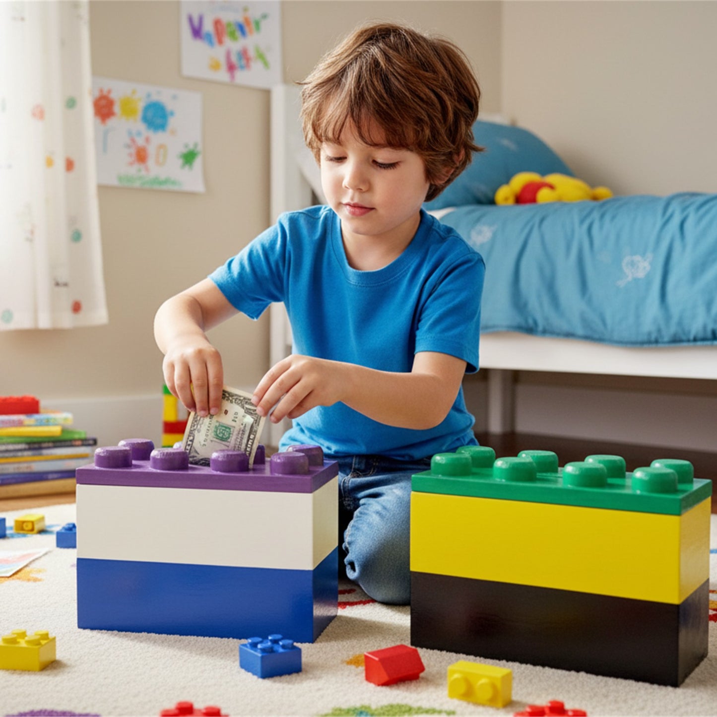 Giant Building Block Piggy Bank