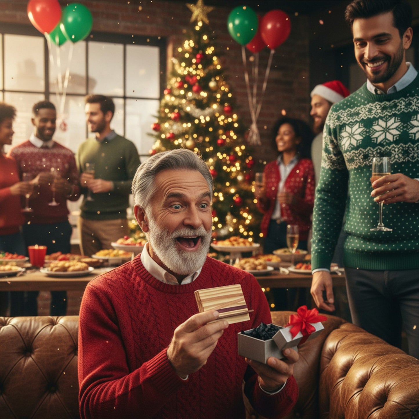 Mixed-Wood Desktop Card Holder
