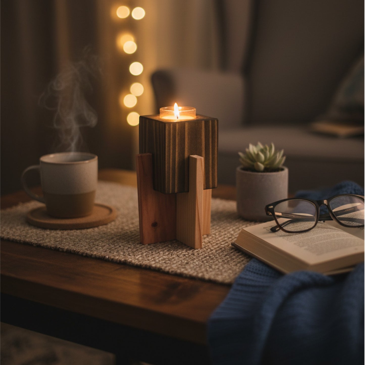 Artisan Cross-Base Votive Holder