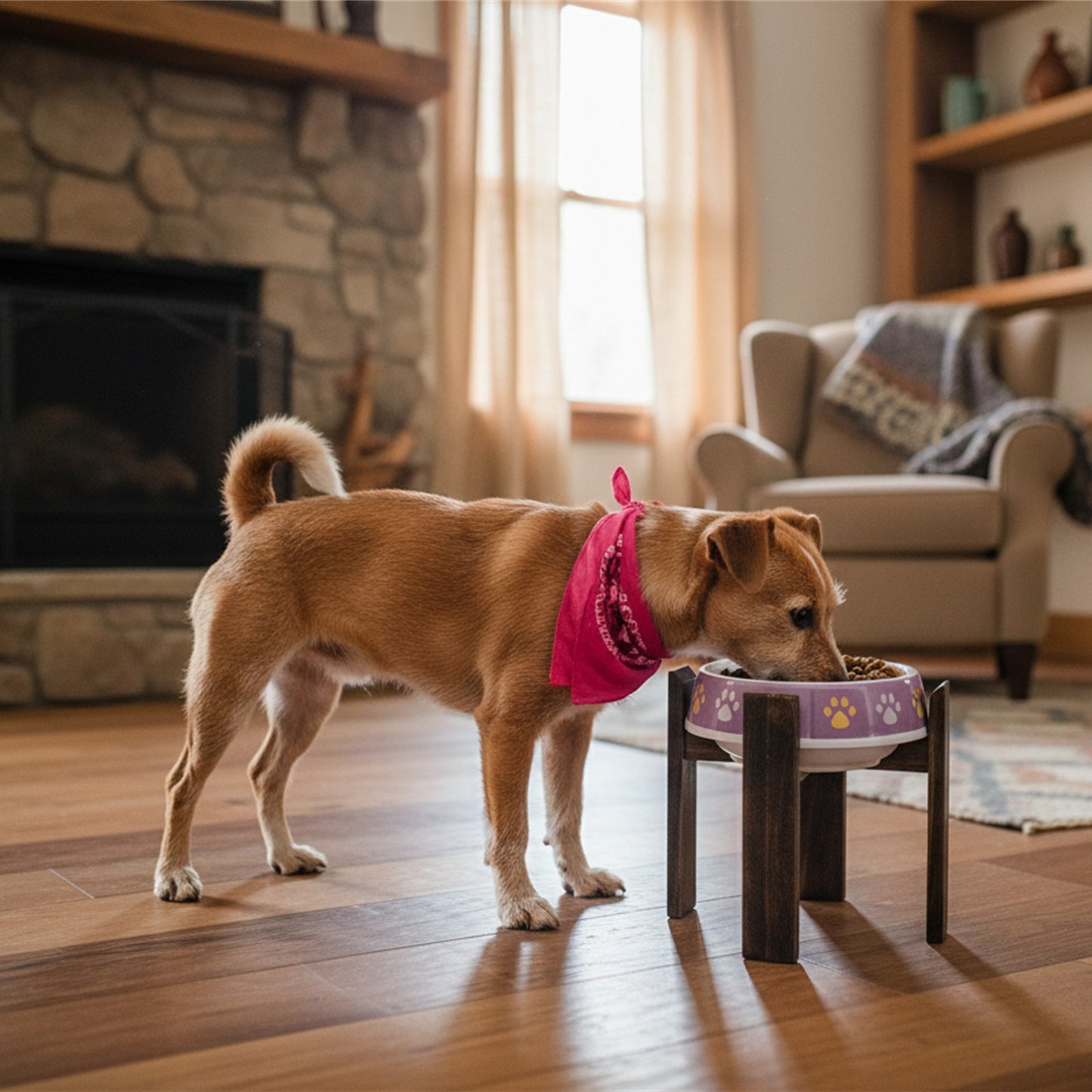 Elevated Modern Dog Bowl Stands