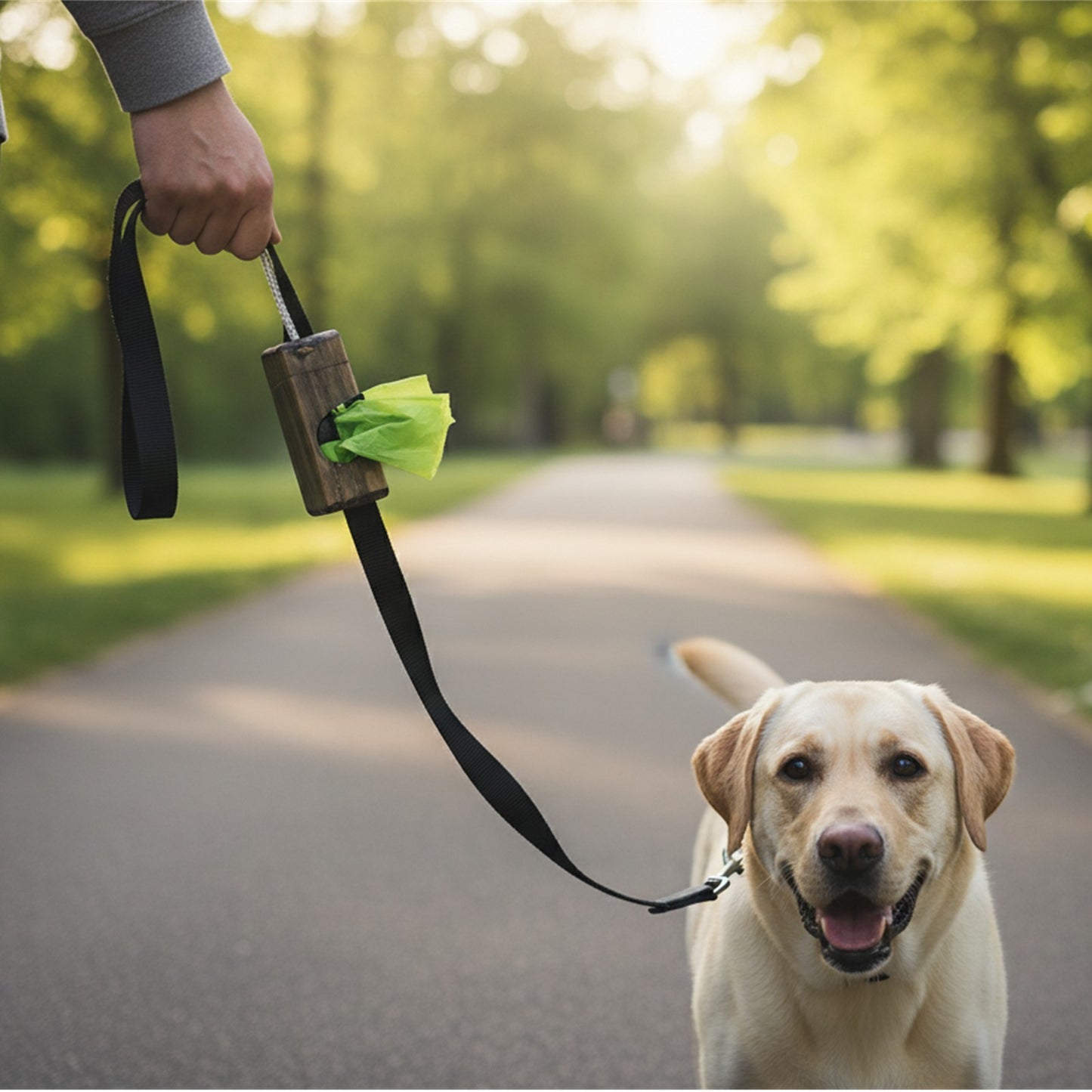 Wooden Poop Bag Dispenser