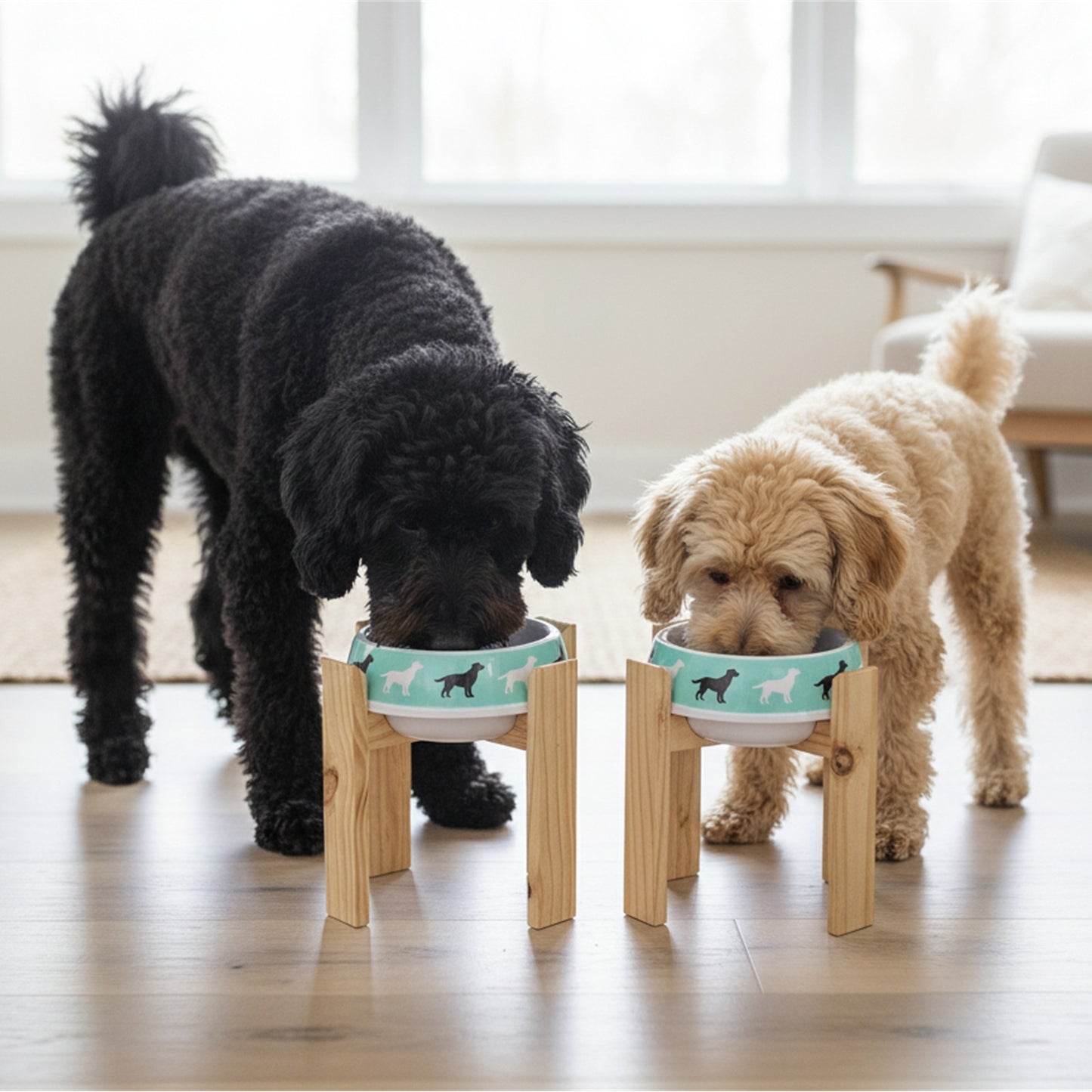Elevated Modern Dog Bowl Stands