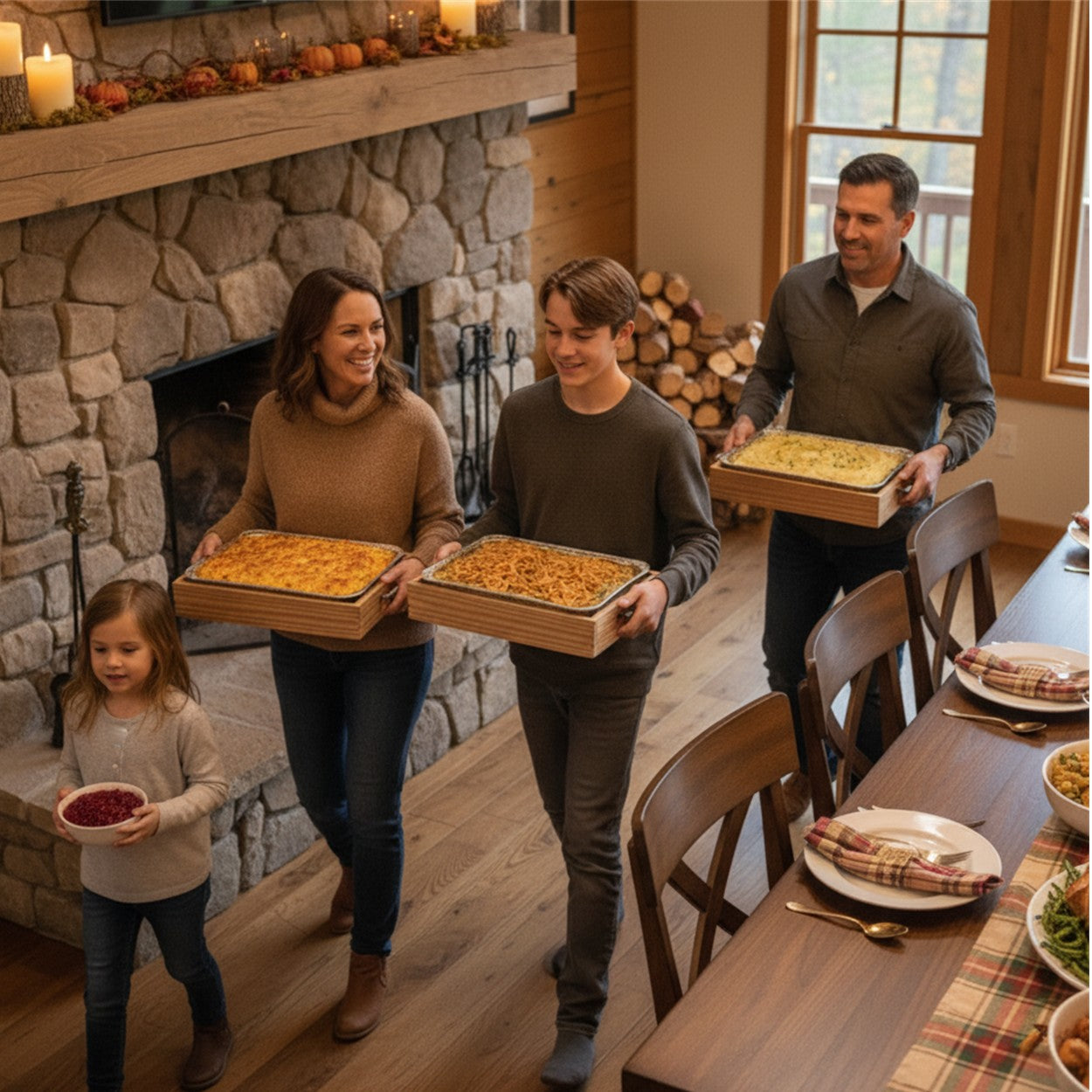 Essential Wooden Caddy for Aluminum Pans