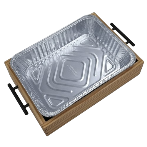 Essential Wooden Caddy for Aluminum Pans