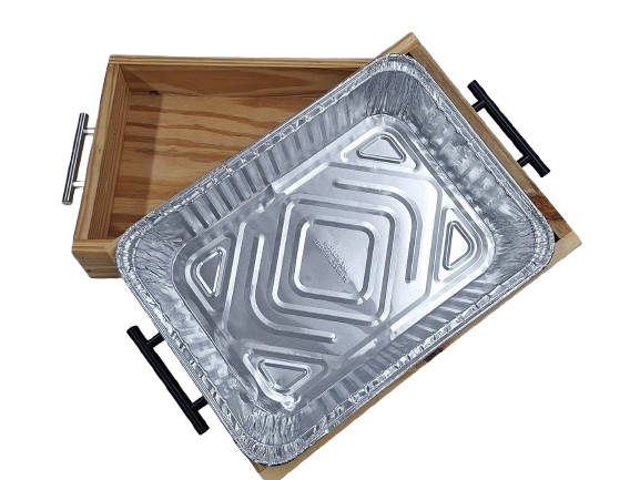 Essential Wooden Caddy for Aluminum Pans
