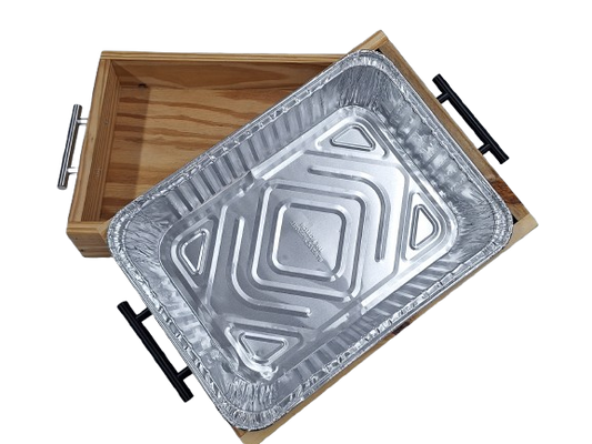Essential Wooden Caddy for Aluminum Pans