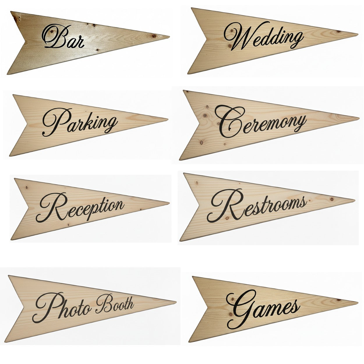 Directional Arrows: Natural Pine