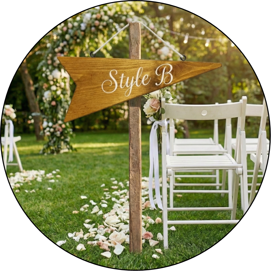 Signature Directional Arrows: Rustic White Wash