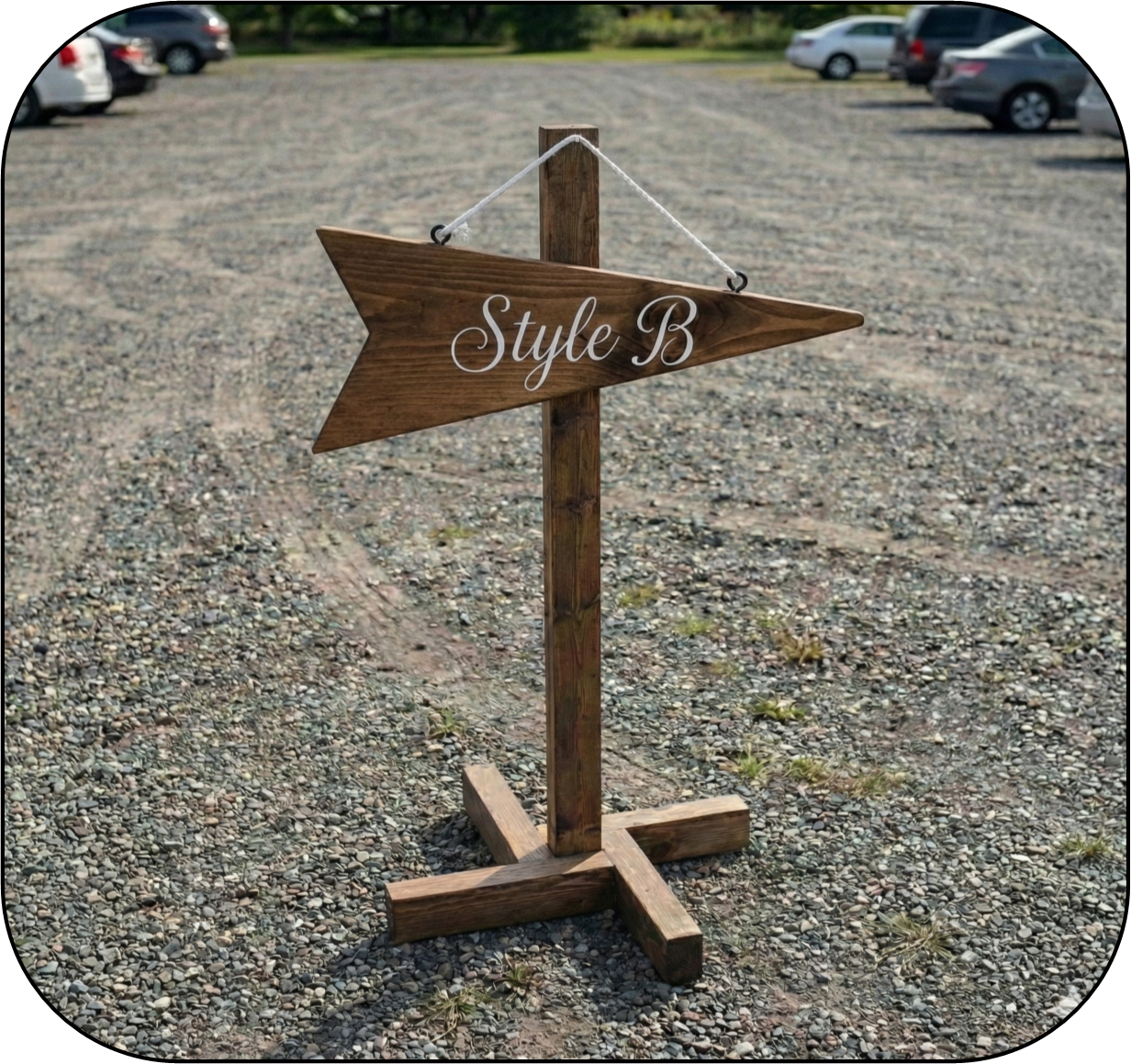 Signature Directional Arrows: Rustic White Wash