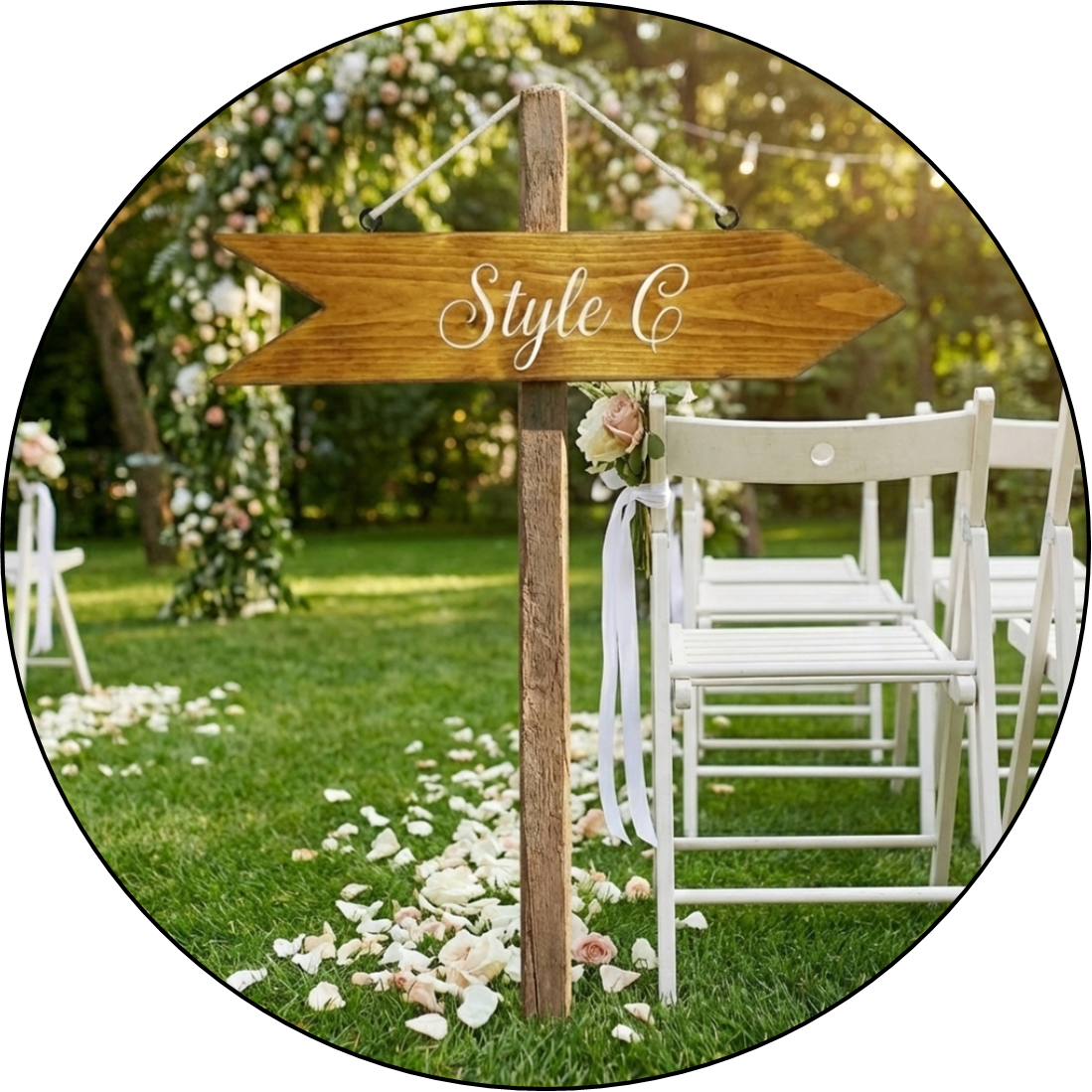 Signature Directional Arrows: Rustic White Wash